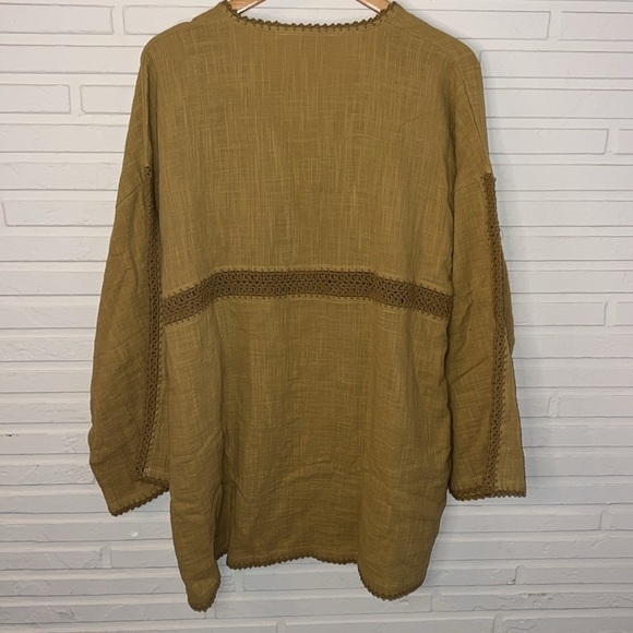 Maurie and Eve Yellow Cotton Boho Run with Me Mini Dress, Women’s Size 6 - Picture 12 of 13